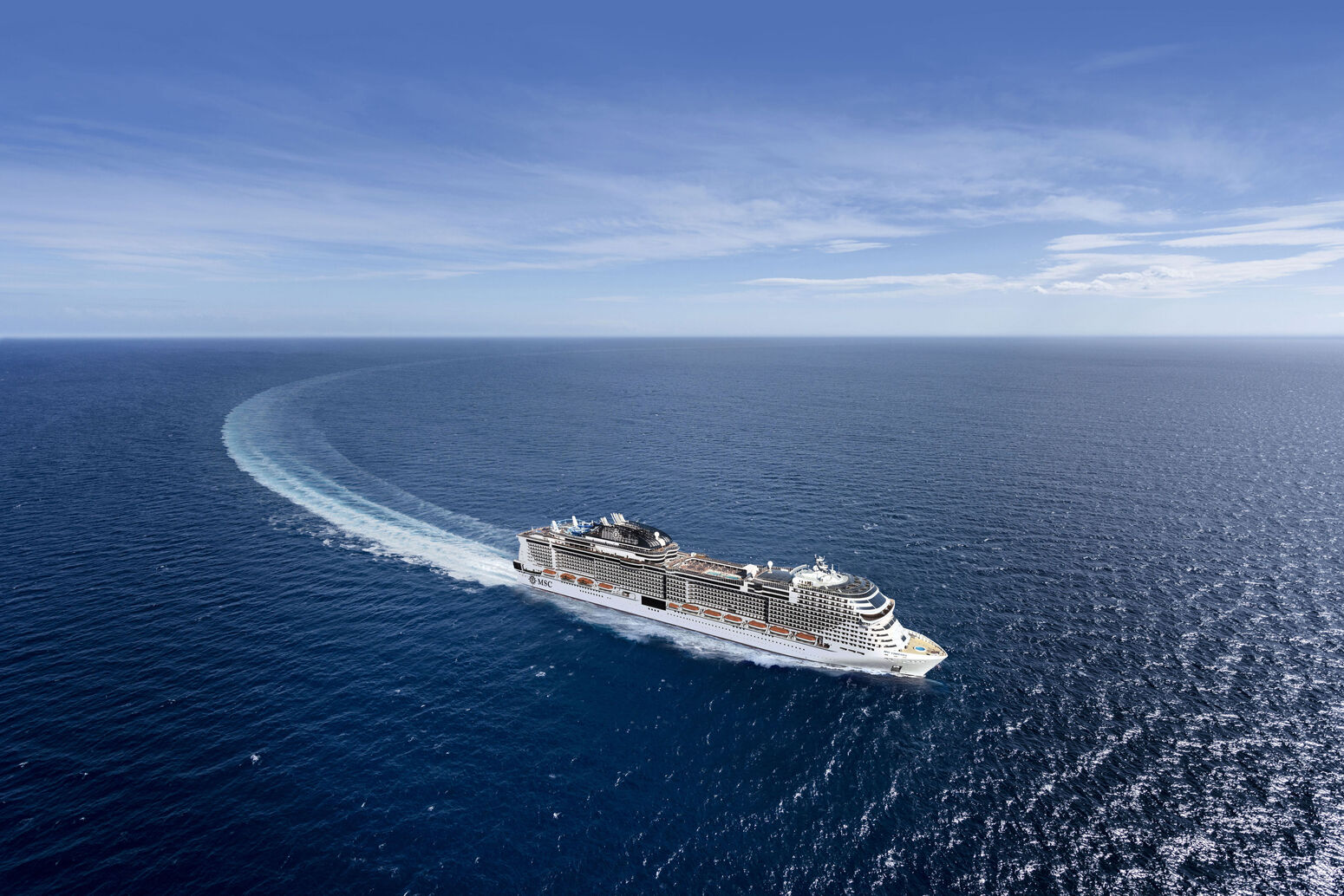 Sea, Ship, Fleet, Aerial view, MSC Virtuosa, Starboard