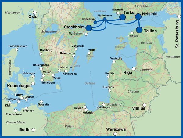 Fähre Stockholm  - Mariehamn / Långnäs - Turku