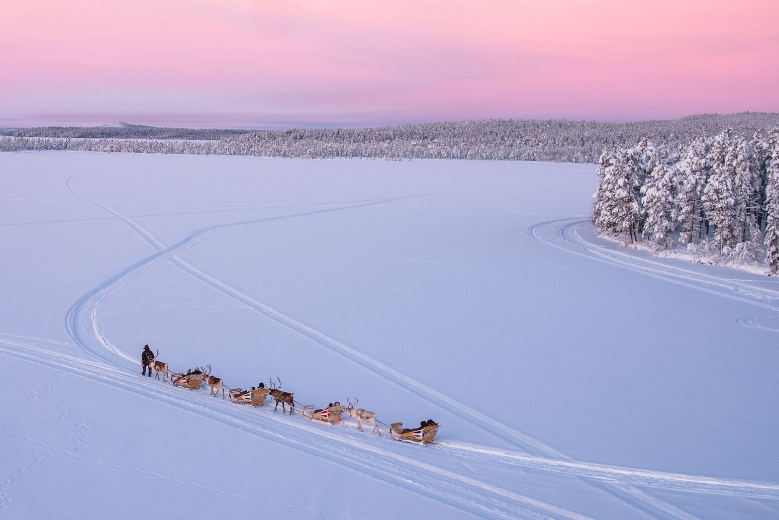 antti pietikäinen, drone winter 2018, harriniva, reindeer safari, torassieppi