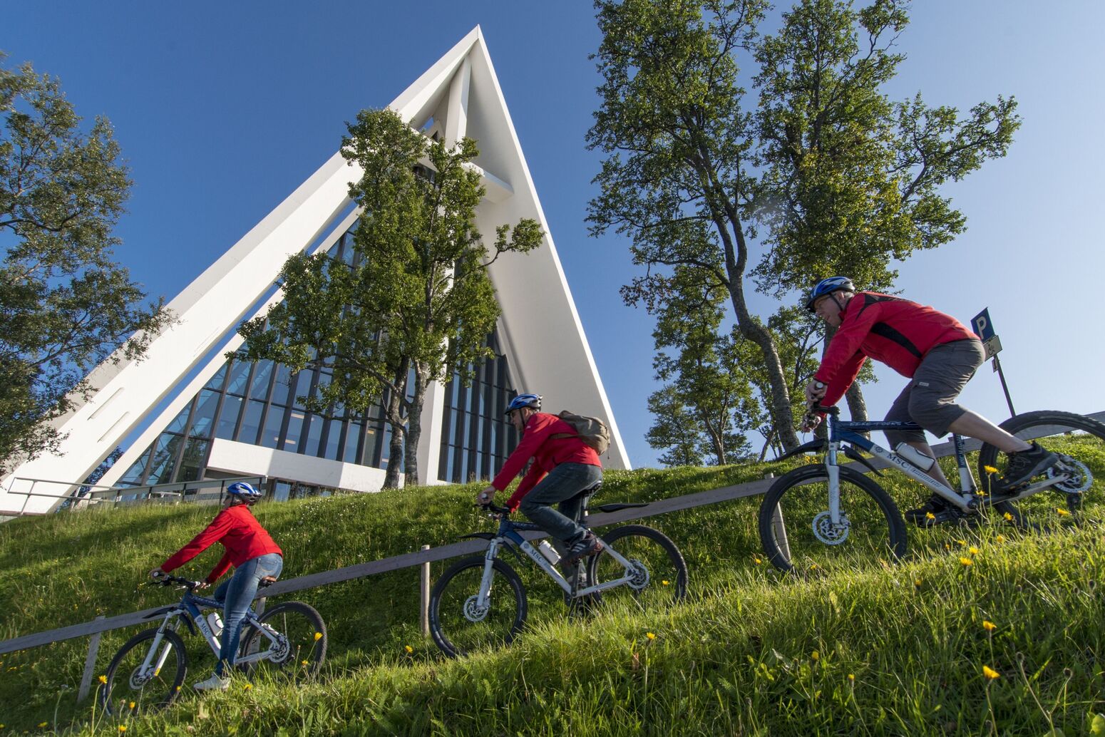 Destination, Northern Europe, Norway, Tromso, Bike Tour, Excursion, People, Church