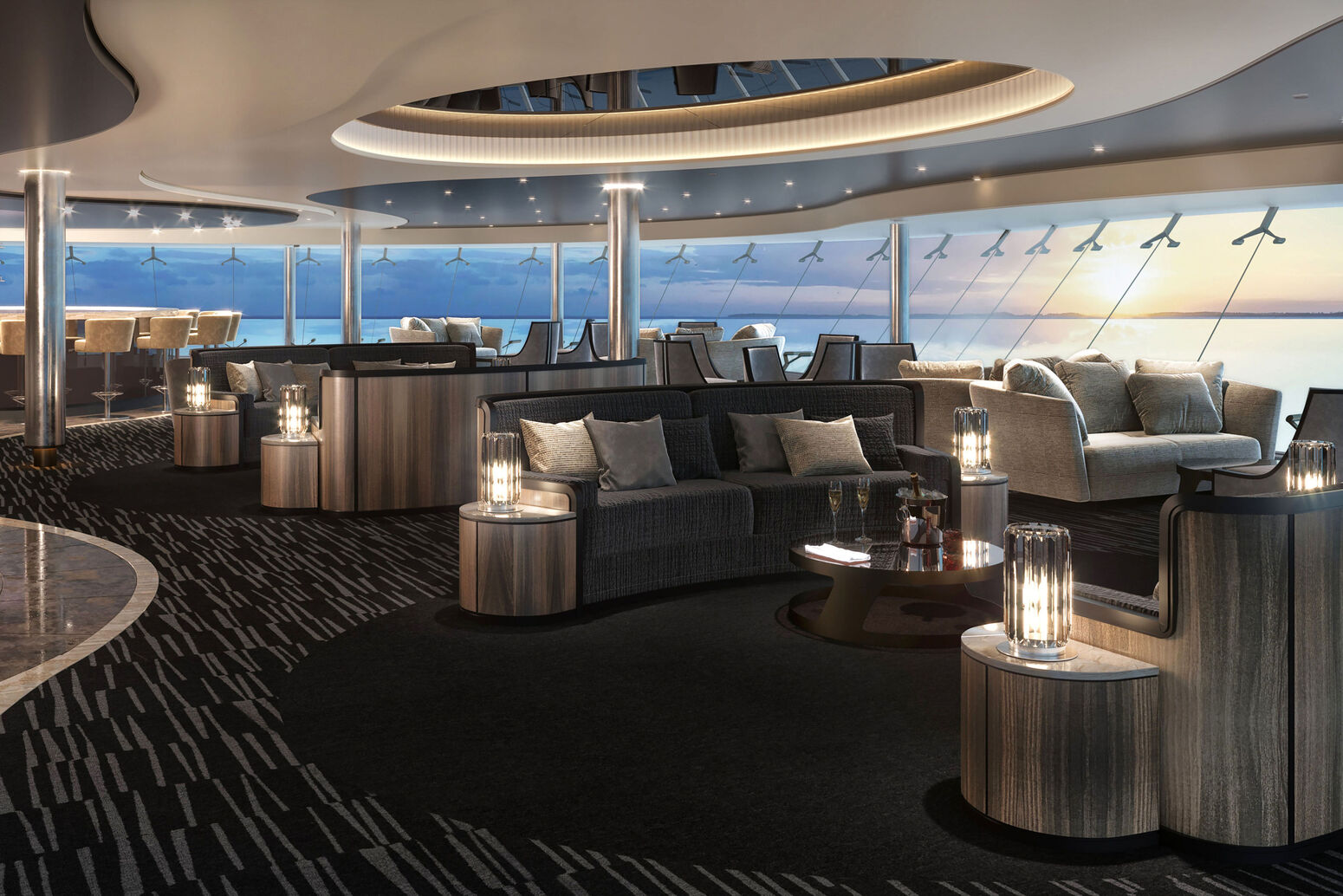 Fleet, Ship, MSC Virtuosa, Rendering, Public areas, Bars & Lounges, Sky Lounge