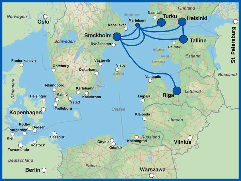 Fähre Stockholm - Mariehamn/Långnäs - Turku